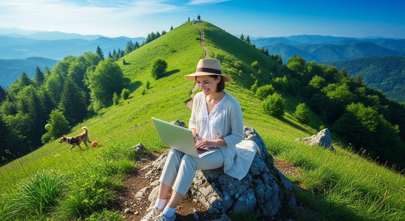 Working from a mountain top, week under control